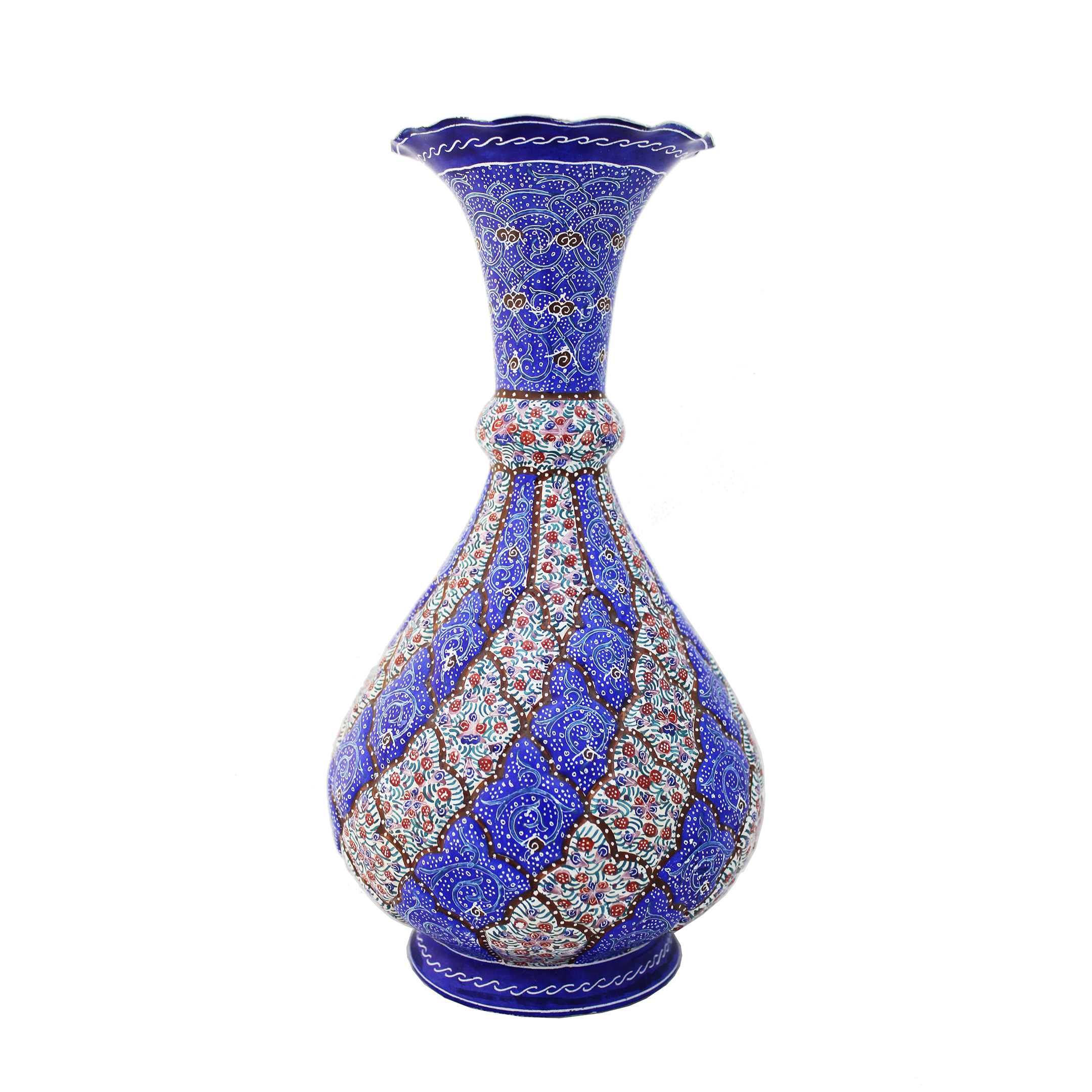 Persian Enameled handicraft  Mina Flower pot  Shalqami 